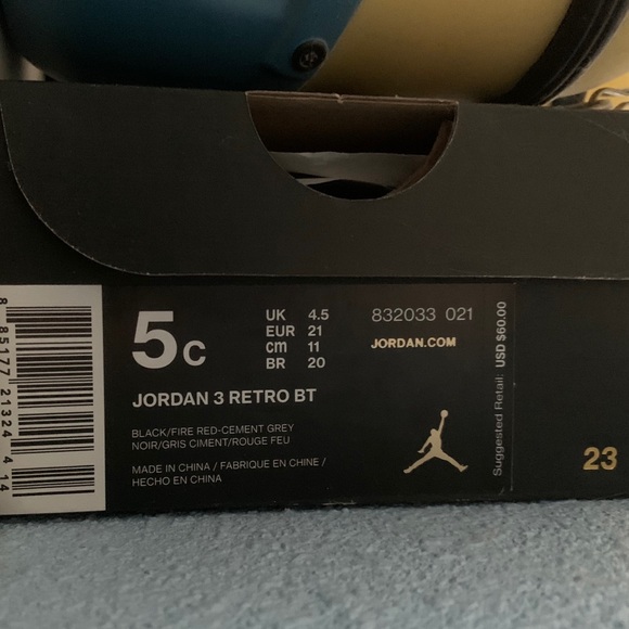 Jordan 3 Retro BT size 5C-ON HOLD-Will update soon - Picture 5 of 5